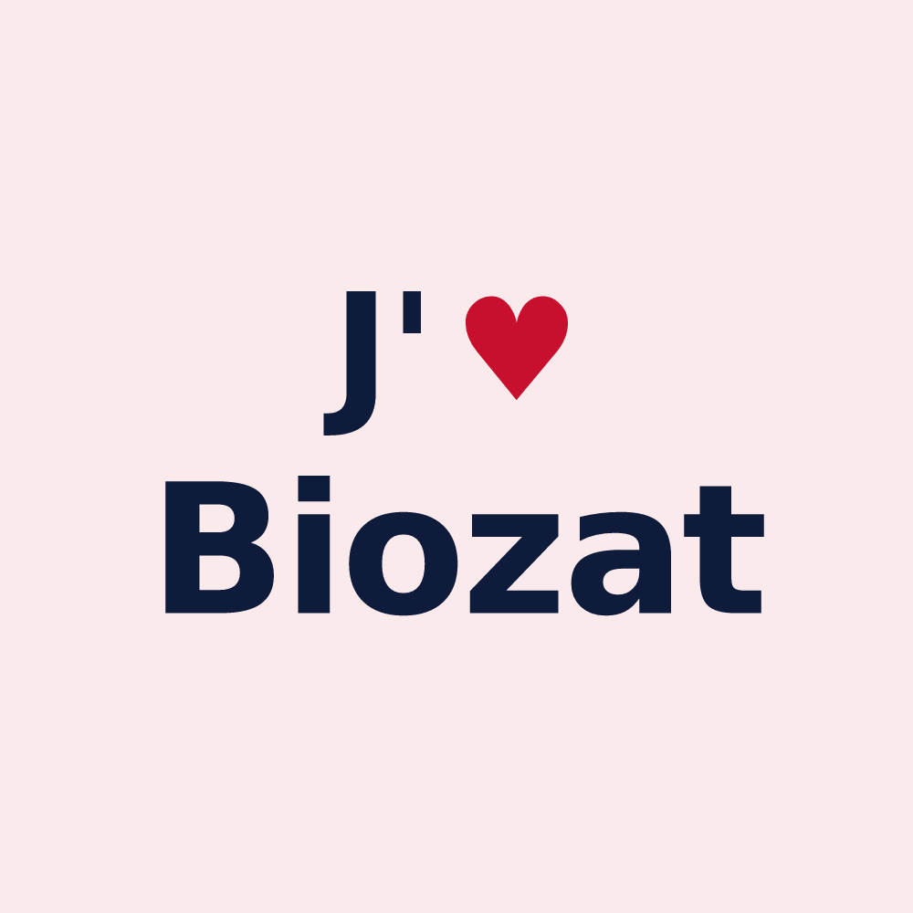 Magnet personnalisé Biozat — design J'aime Biozat