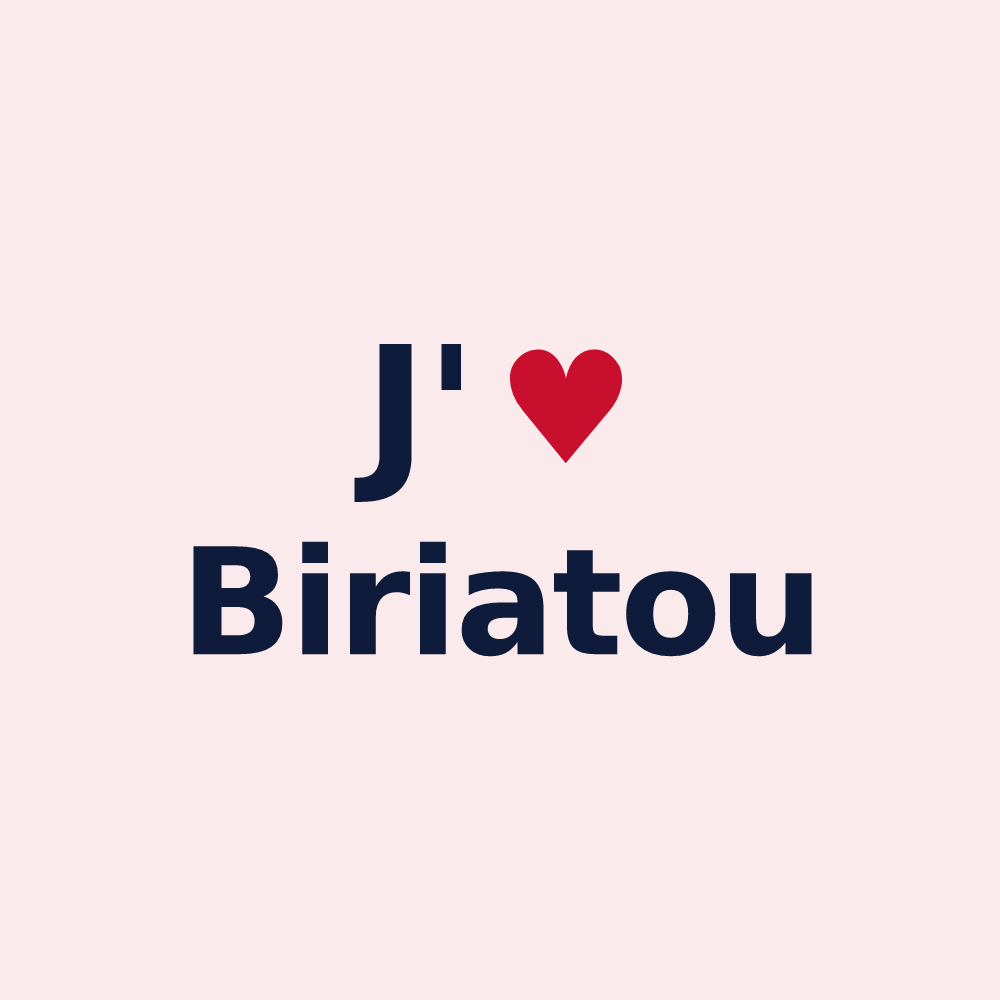 Magnet personnalisé Biriatou — design J'aime Biriatou