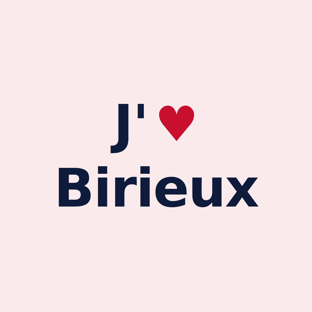 Magnet personnalisé Birieux — design J'aime Birieux
