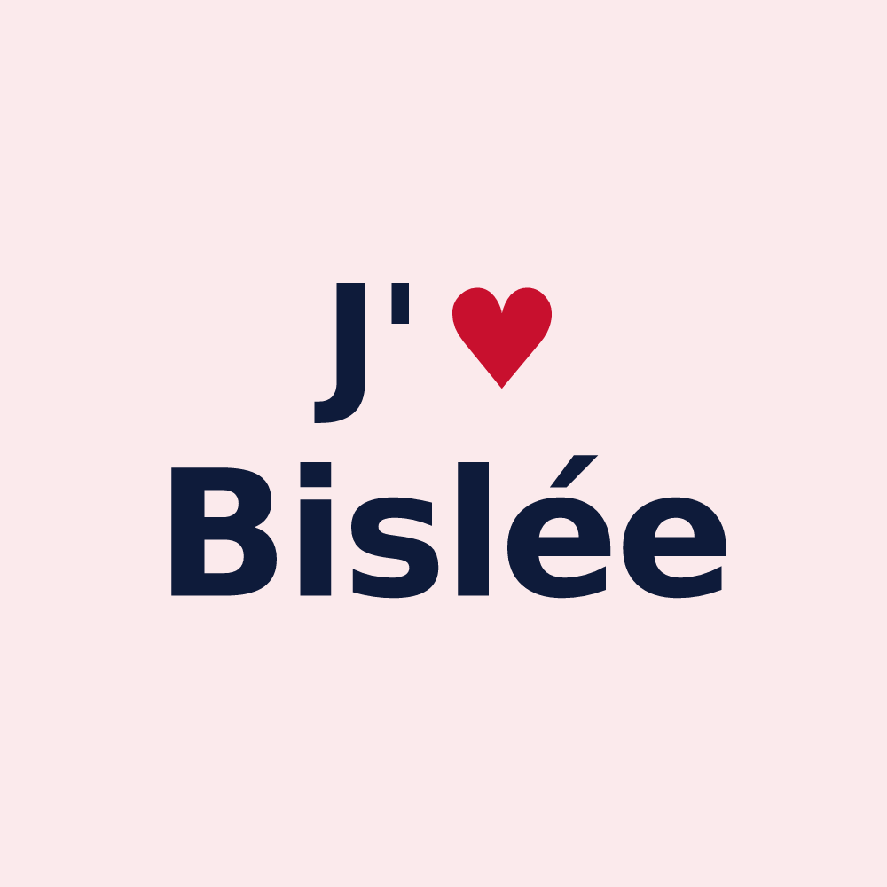 Magnet personnalisé Bislée — design J'aime Bislée