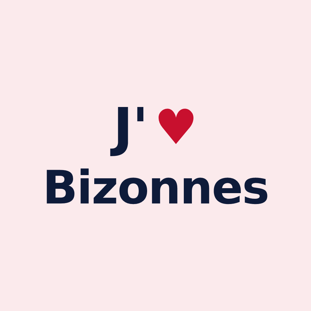 Magnet personnalisé Bizonnes — design J'aime Bizonnes
