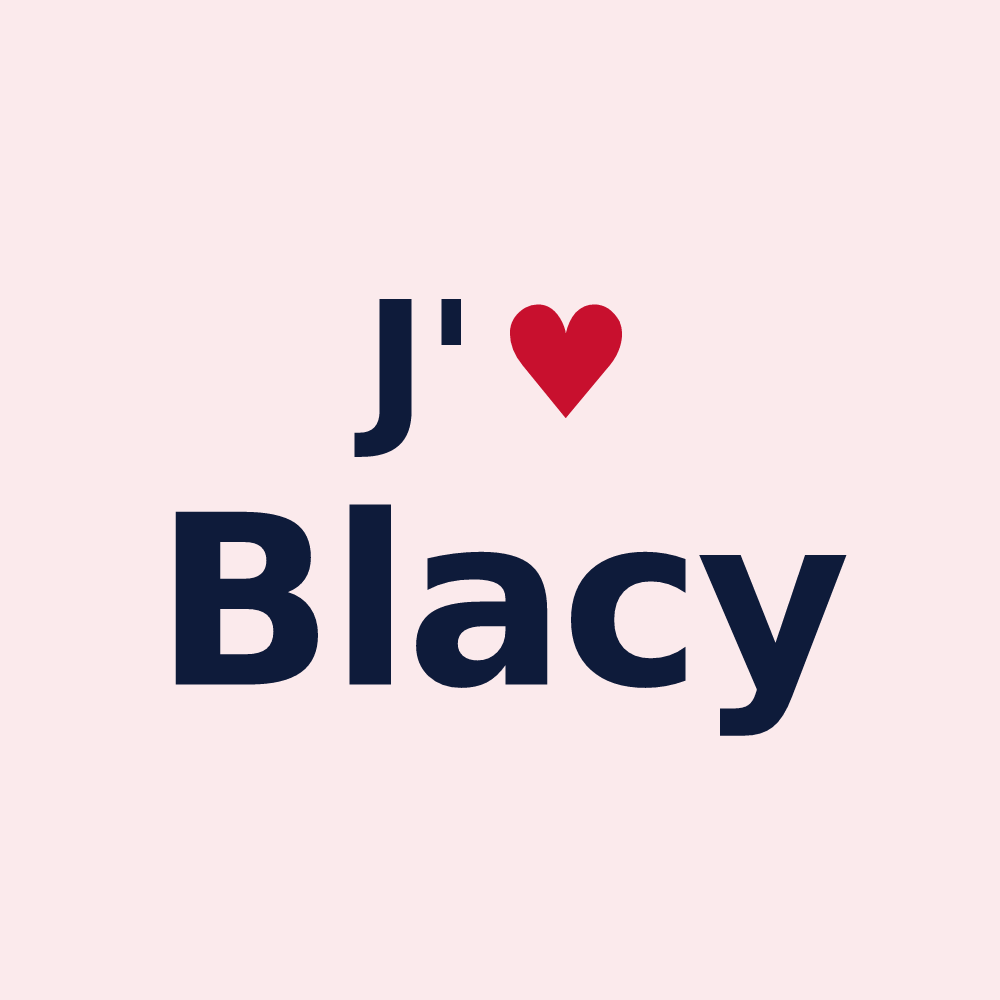Magnet personnalisé Blacy — design J'aime Blacy