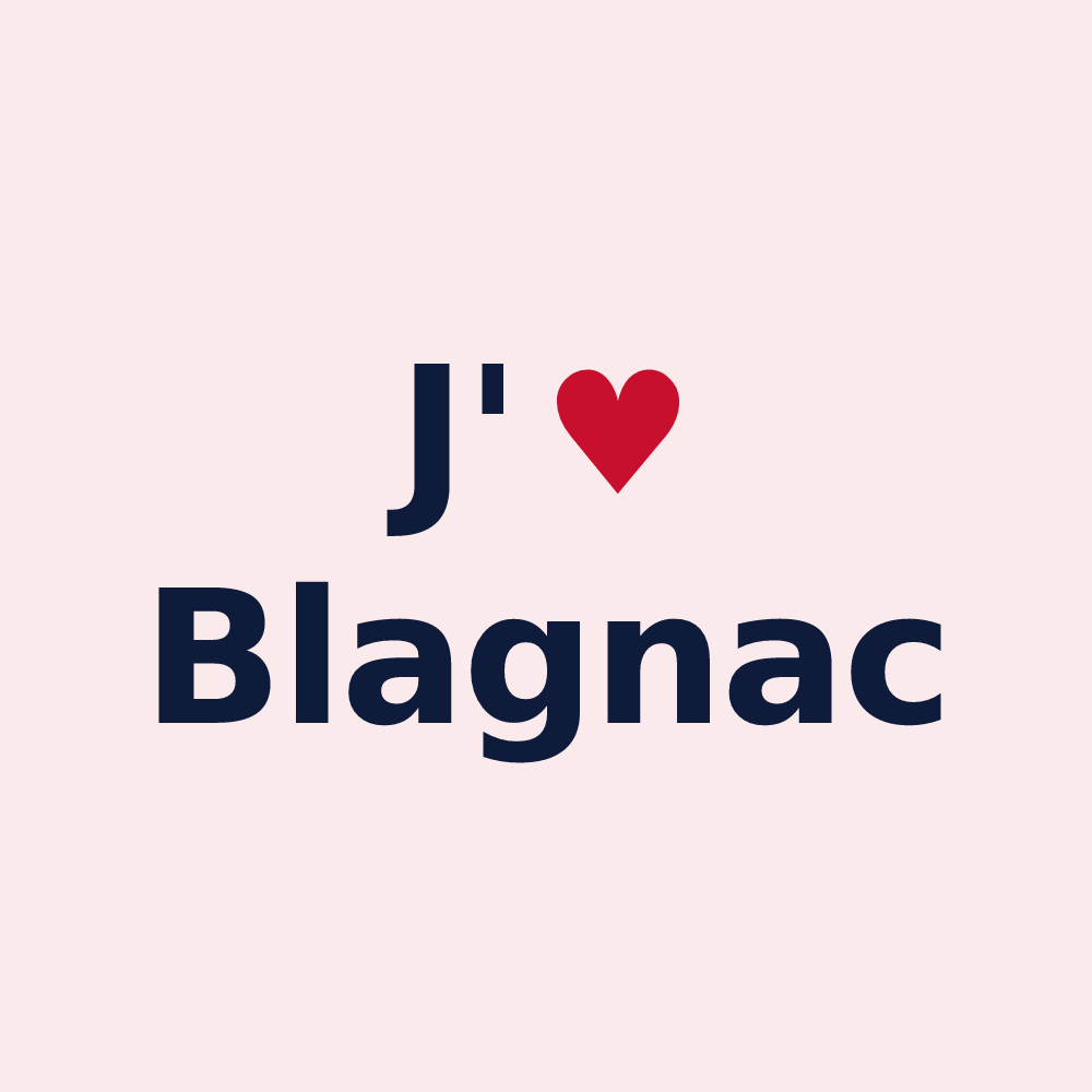 Magnet personnalisé Blagnac — design J'aime Blagnac