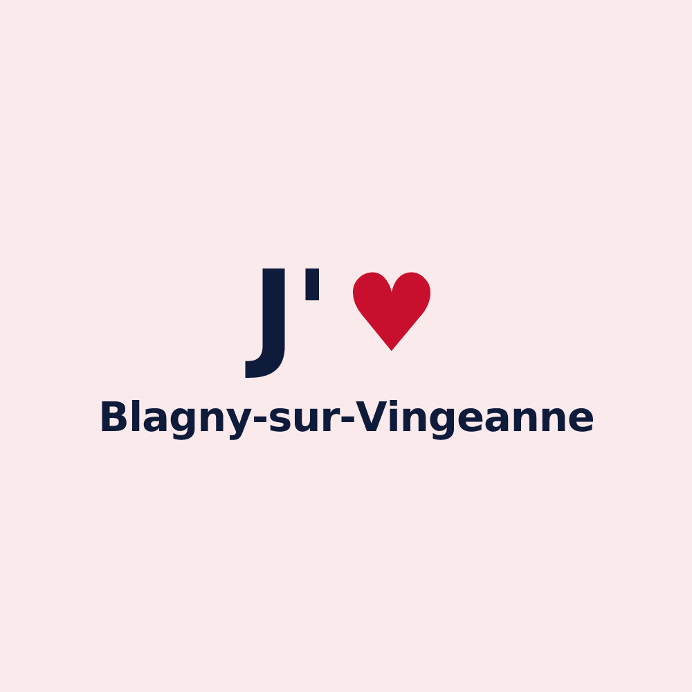 Magnet personnalisé Blagny-sur-Vingeanne — design J'aime Blagny-sur-Vingeanne