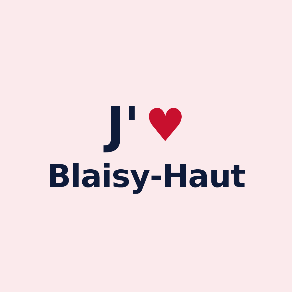 Magnet personnalisé Blaisy-Haut — design « J'aime Blaisy-Haut » imprimé sur le magnet