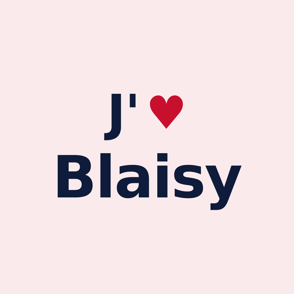Magnet personnalisé Blaisy — design J'aime Blaisy