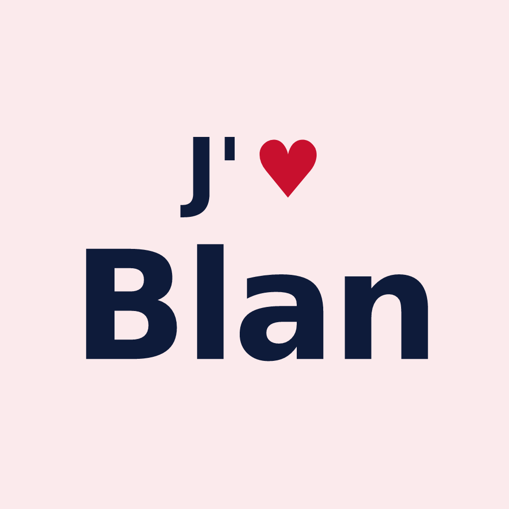 Magnet personnalisé Blan — design J'aime Blan