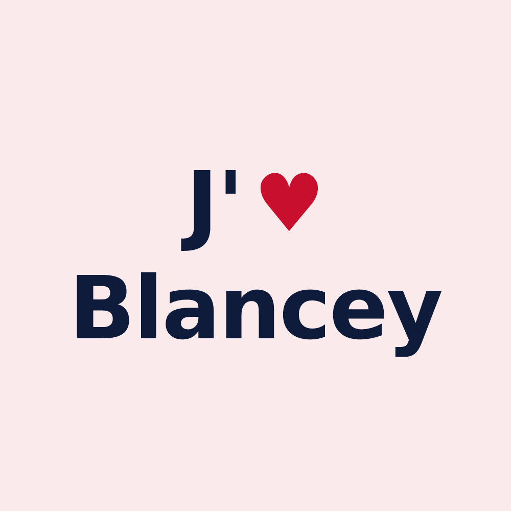 Magnet personnalisé Blancey — design J'aime Blancey
