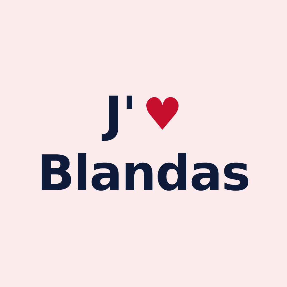 Magnet personnalisé Blandas — design J'aime Blandas