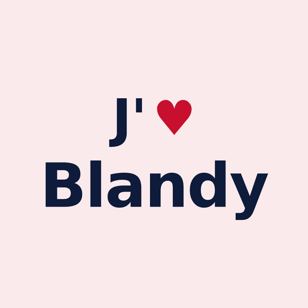 Magnet personnalisé Blandy — design J'aime Blandy