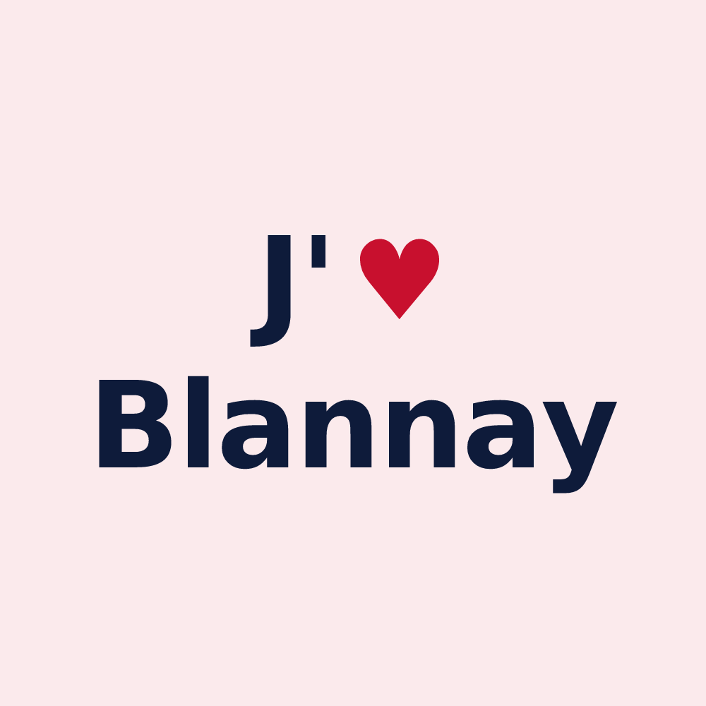 Magnet personnalisé Blannay — design J'aime Blannay