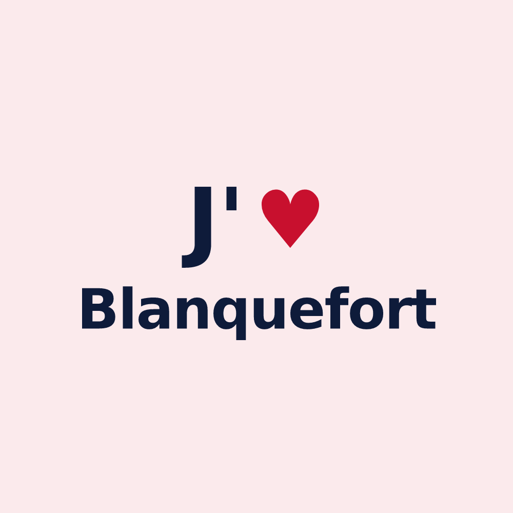 Magnet personnalisé Blanquefort — design J'aime Blanquefort