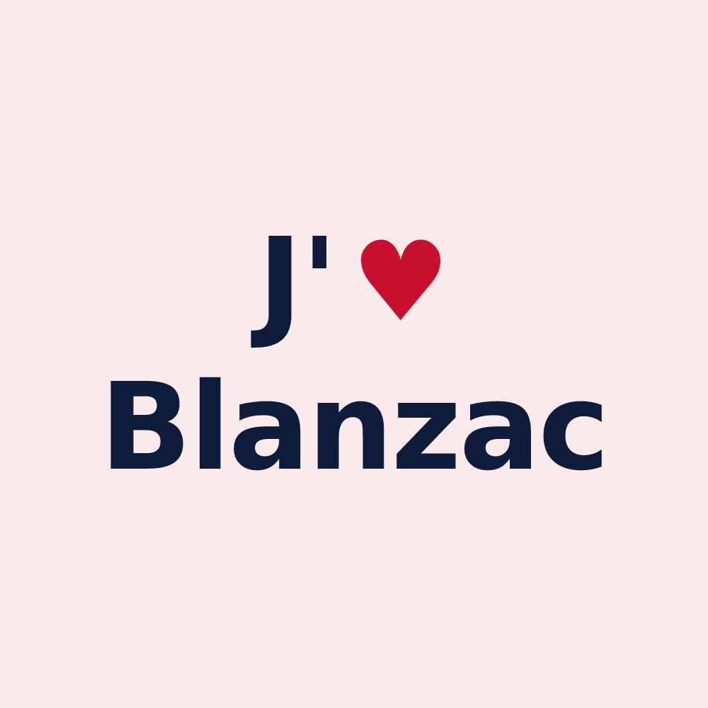 Magnet personnalisé Blanzac — design J'aime Blanzac