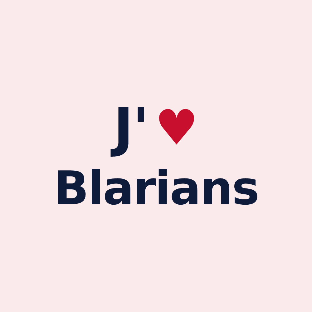 Magnet personnalisé Blarians — design J'aime Blarians