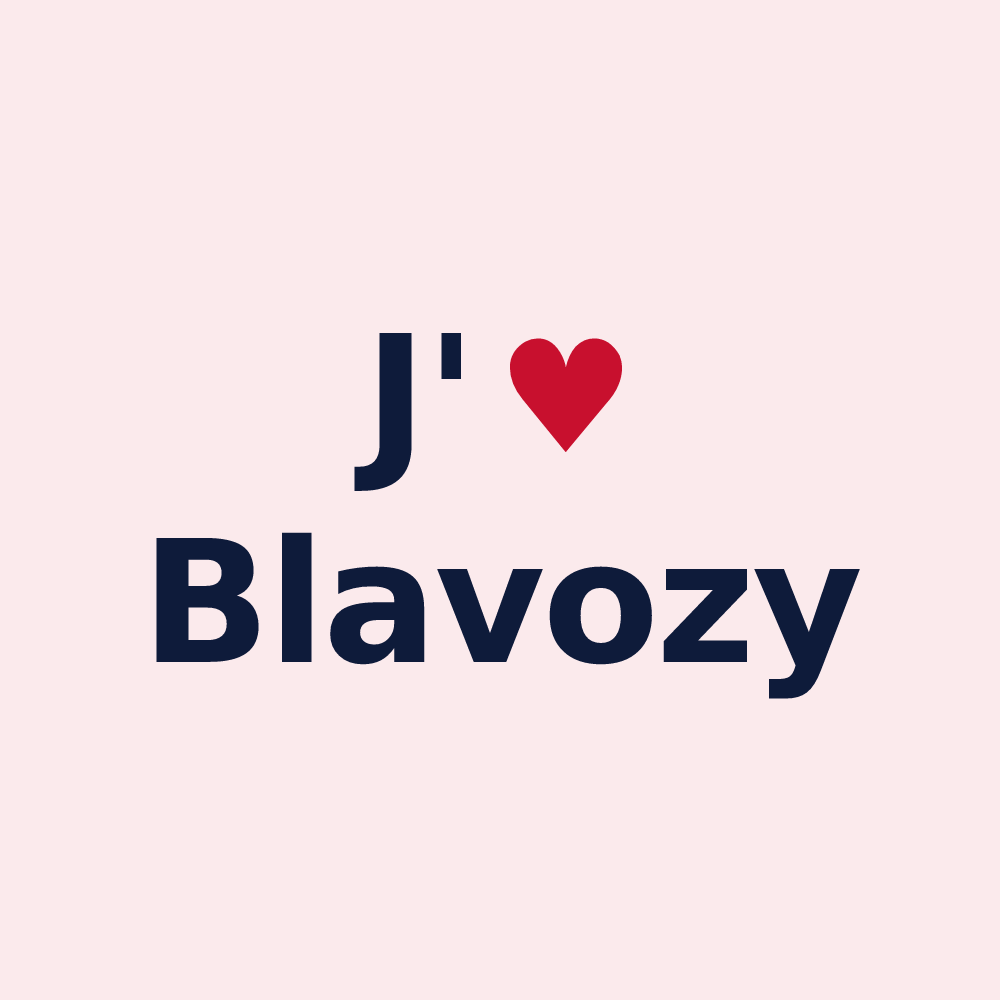 Magnet personnalisé Blavozy — design J'aime Blavozy