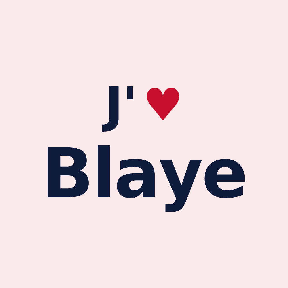 Magnet personnalisé Blaye — design J'aime Blaye