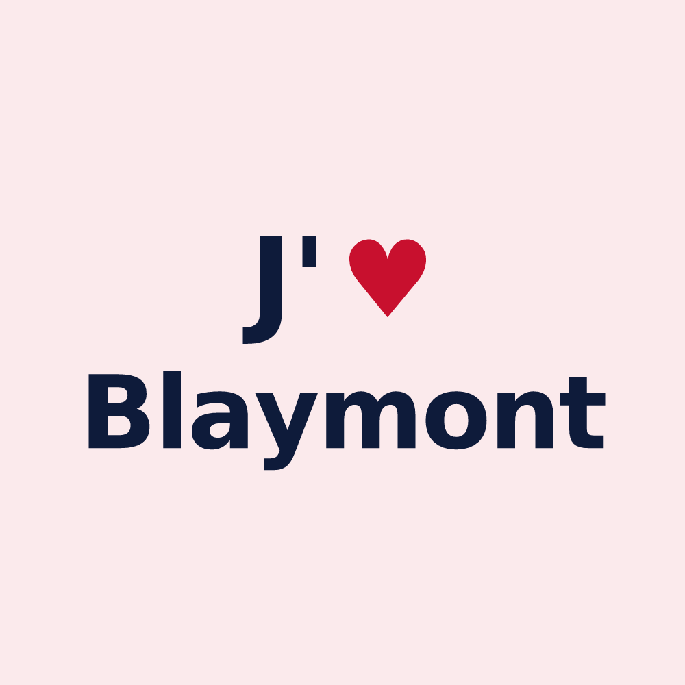 Magnet personnalisé Blaymont — design J'aime Blaymont