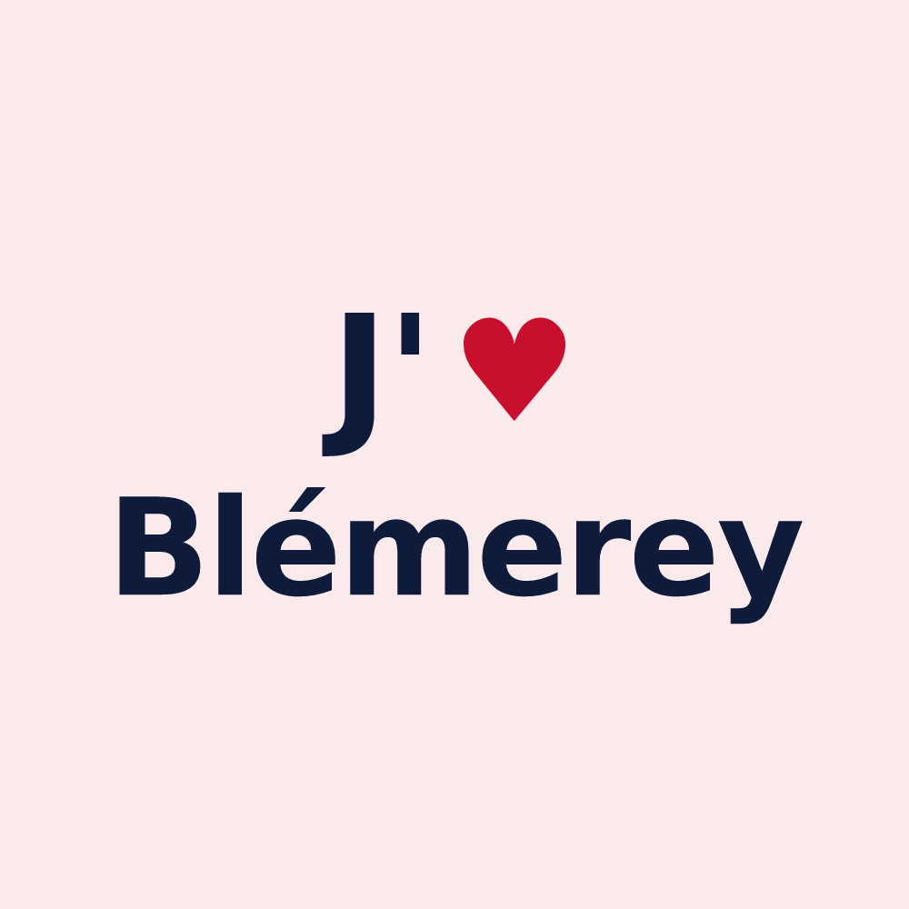 Magnet personnalisé Blémerey — design J'aime Blémerey