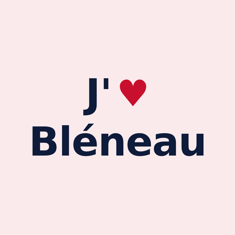Magnet personnalisé Bléneau — design J'aime Bléneau