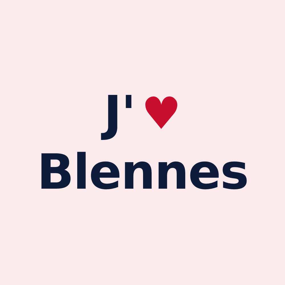Magnet personnalisé Blennes — design J'aime Blennes