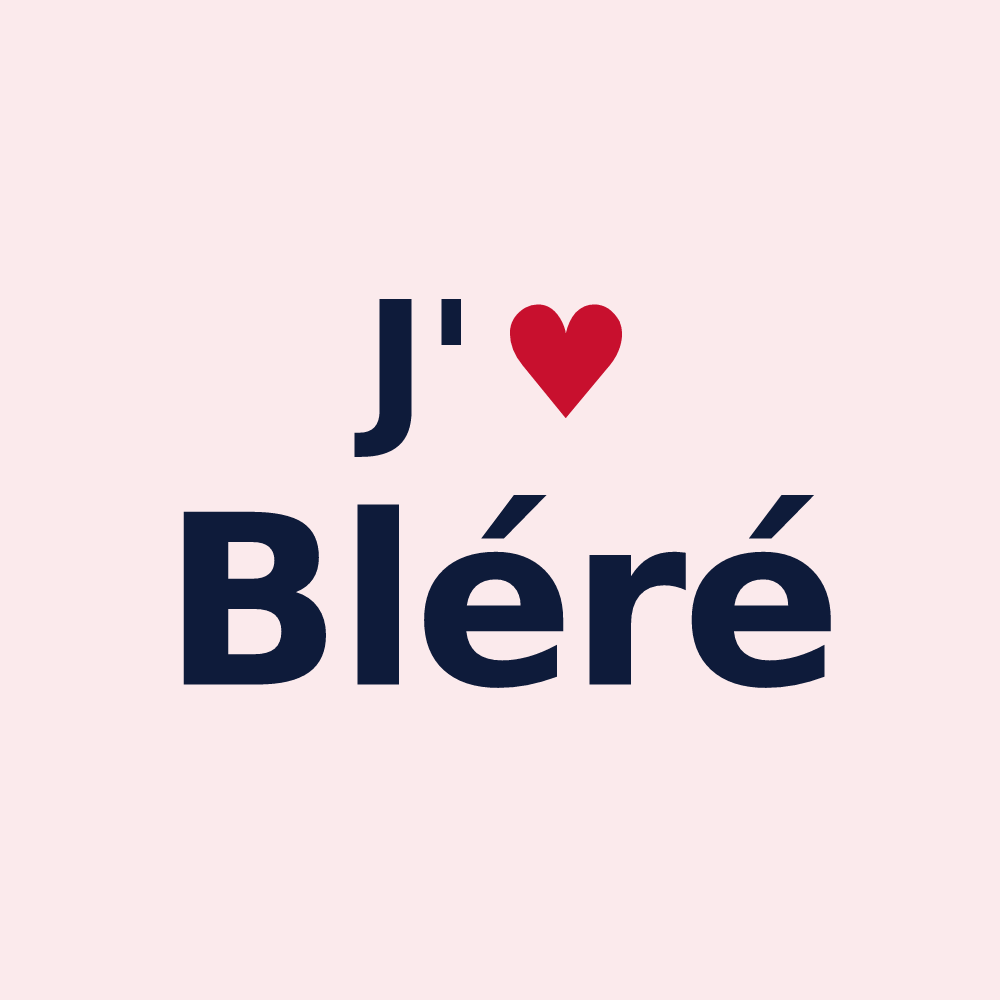Magnet personnalisé Bléré — design J'aime Bléré