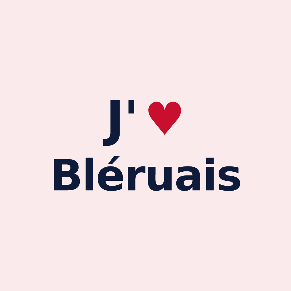 Magnet personnalisé Bléruais — design J'aime Bléruais