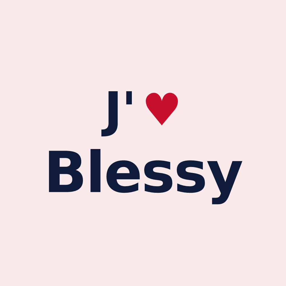 Magnet personnalisé Blessy — design J'aime Blessy