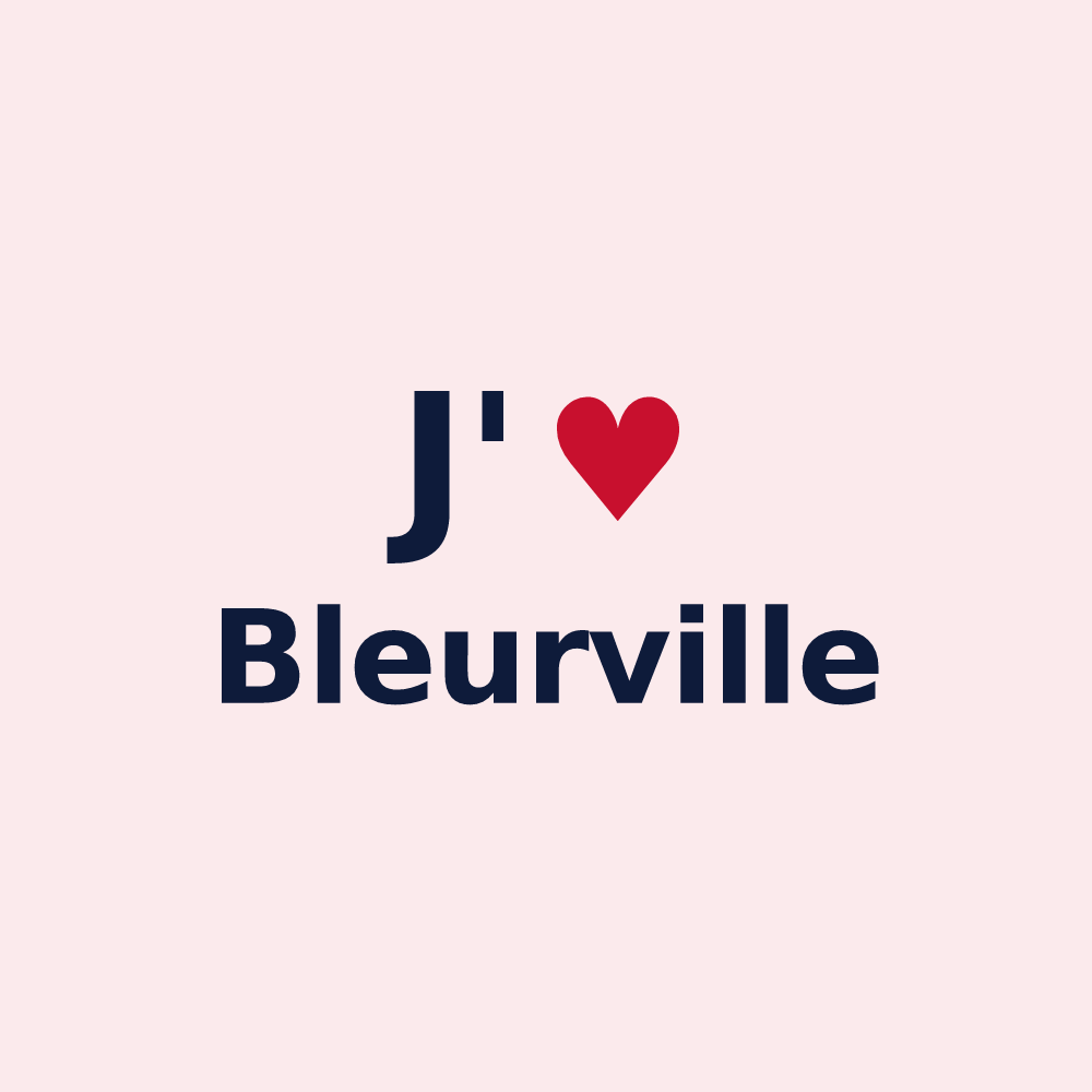 Magnet personnalisé Bleurville — design J'aime Bleurville