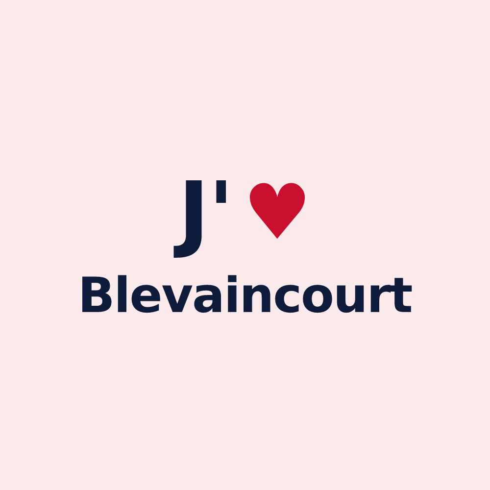 Magnet personnalisé Blevaincourt — design J'aime Blevaincourt