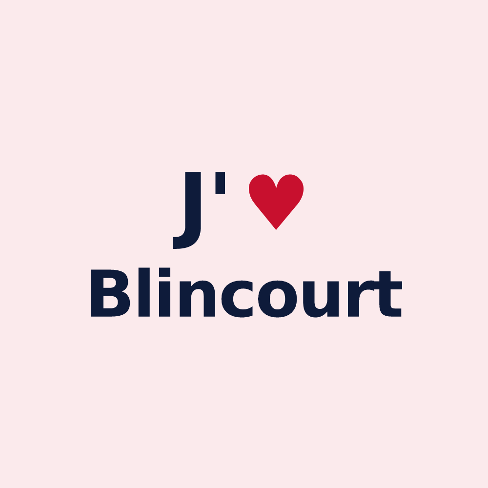 Magnet personnalisé Blincourt — design J'aime Blincourt