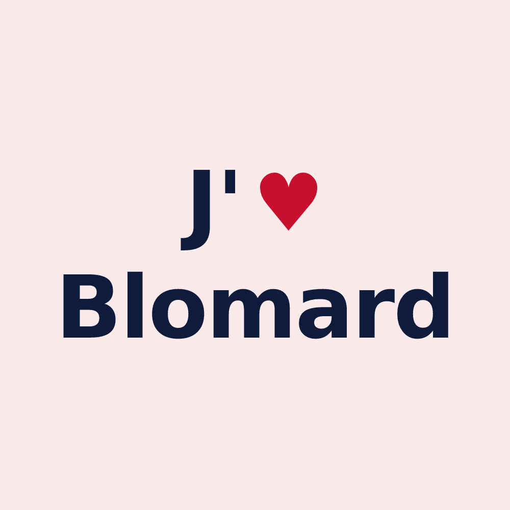 Magnet personnalisé Blomard — design J'aime Blomard