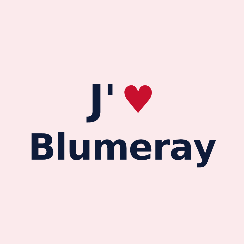 Magnet personnalisé Blumeray — design J'aime Blumeray