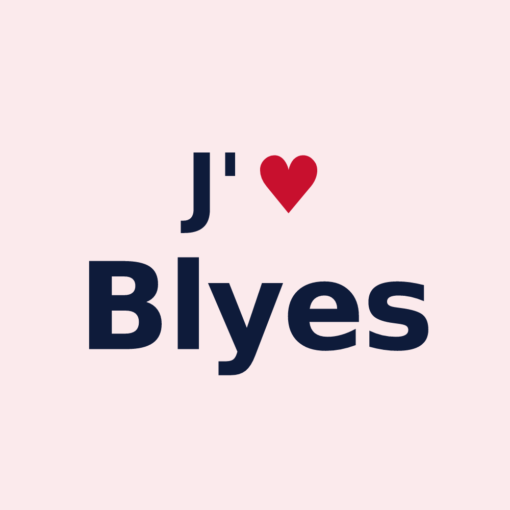 Magnet personnalisé Blyes — design J'aime Blyes