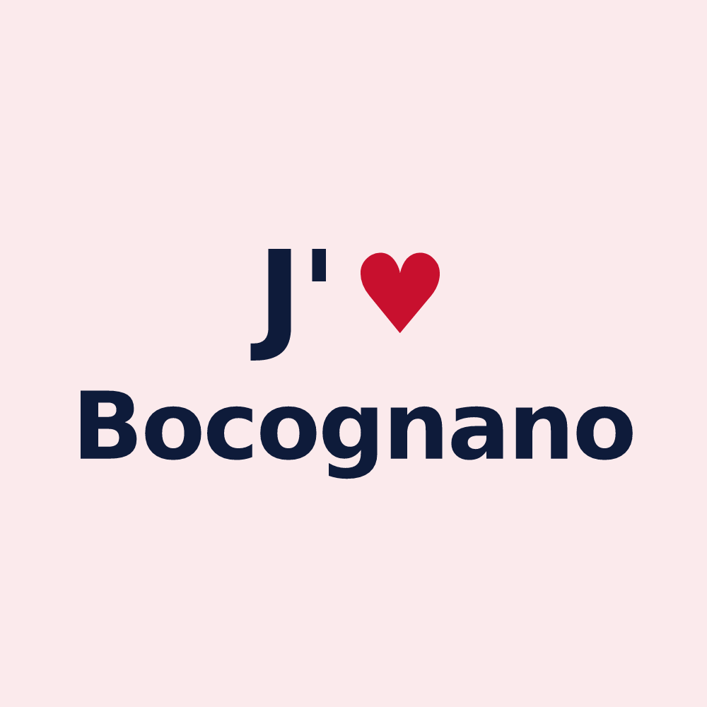 Magnet personnalisé Bocognano — design J'aime Bocognano