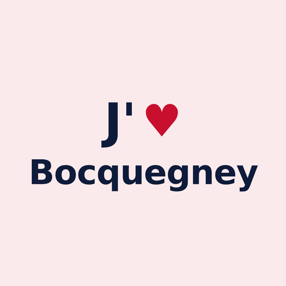 Magnet personnalisé Bocquegney — design J'aime Bocquegney