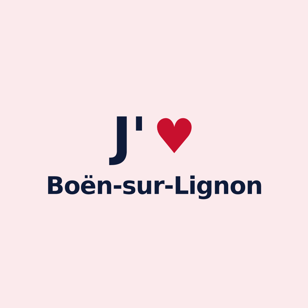 Magnet personnalisé Boën-sur-Lignon — design J'aime Boën-sur-Lignon