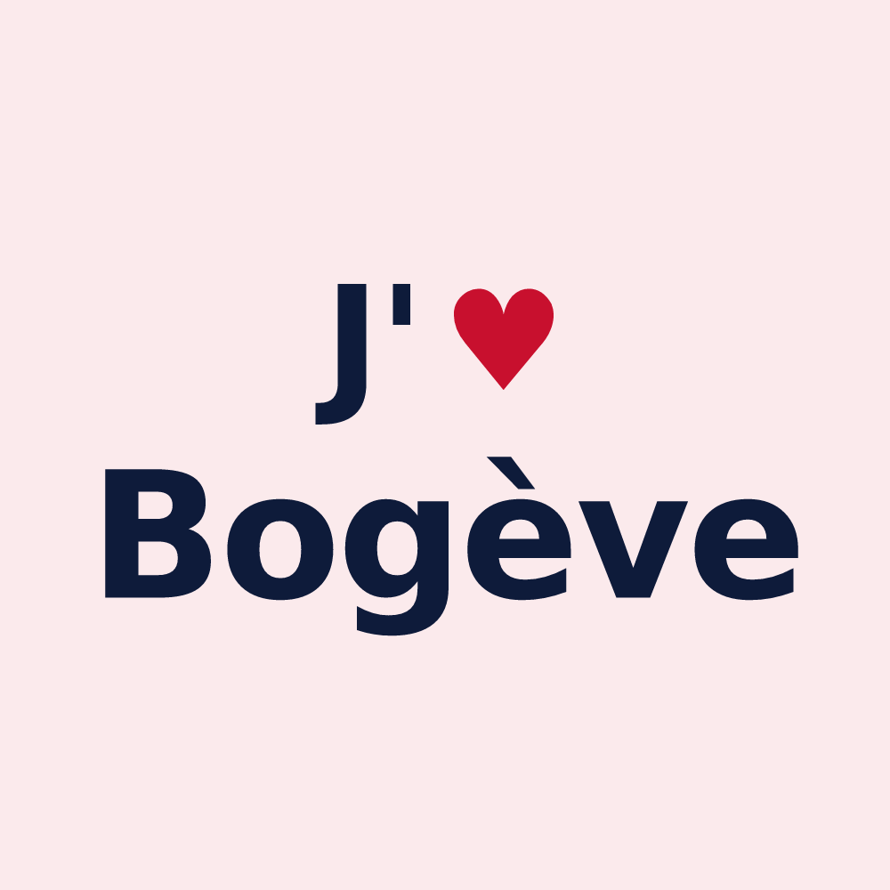 Magnet personnalisé Bogève — design J'aime Bogève