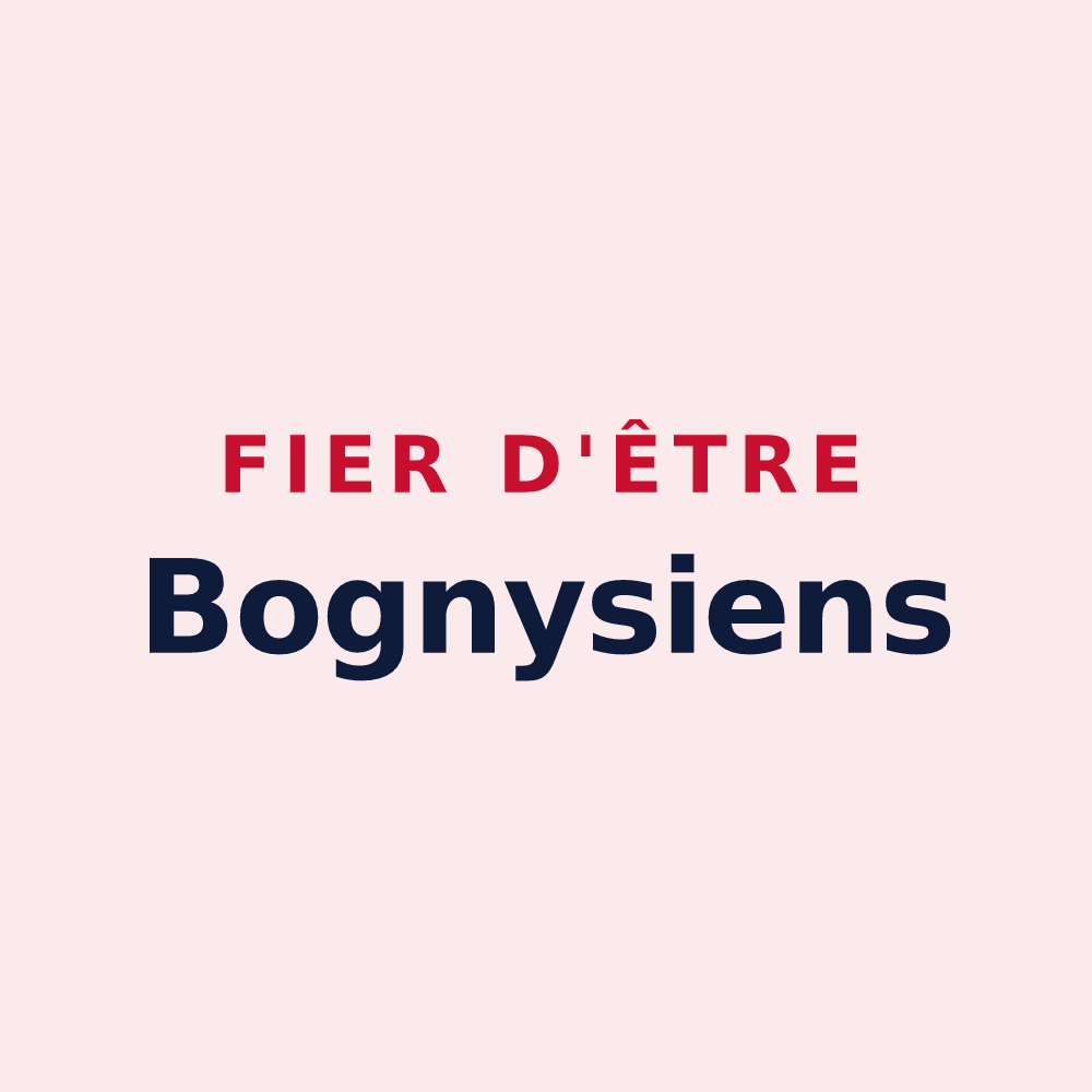 Magnet « Fier d'être Bognysiens » — design pour Bogny-sur-Meuse