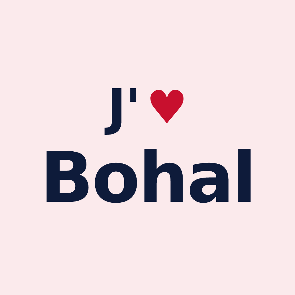 Magnet personnalisé Bohal — design J'aime Bohal