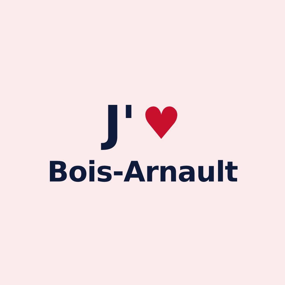 Magnet personnalisé Bois-Arnault — design J'aime Bois-Arnault