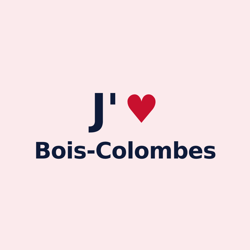 Magnet personnalisé Bois-Colombes — design « J'aime Bois-Colombes » imprimé sur le magnet