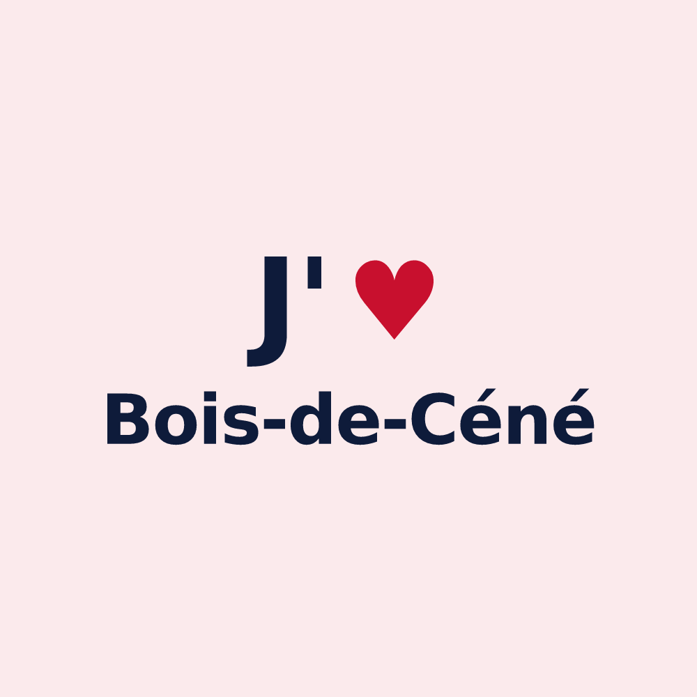 Magnet personnalisé Bois-de-Céné — design J'aime Bois-de-Céné