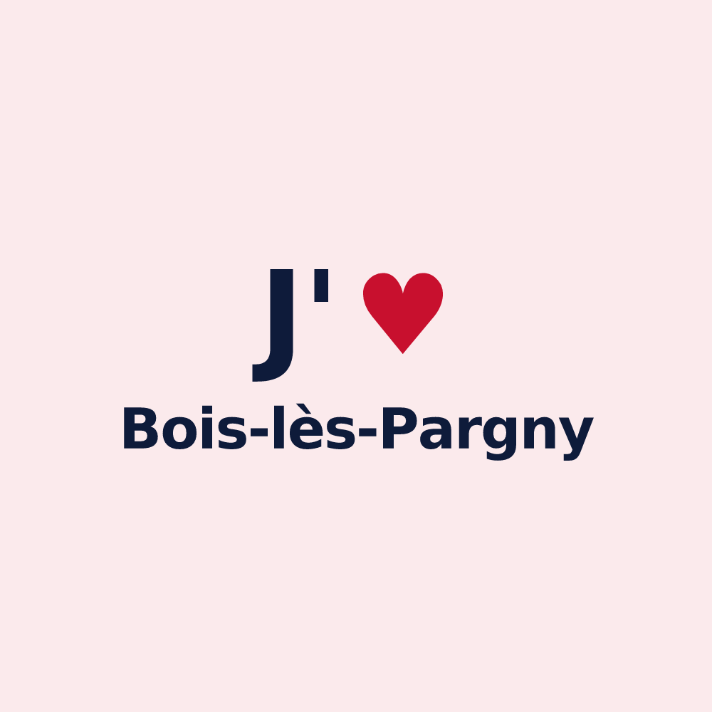 Magnet personnalisé Bois-lès-Pargny — design « J'aime Bois-lès-Pargny » imprimé sur le magnet
