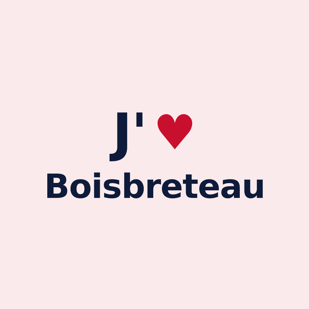 Magnet personnalisé Boisbreteau — design J'aime Boisbreteau