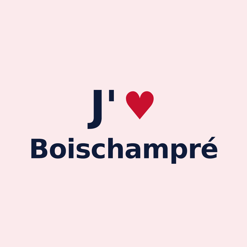 Magnet personnalisé Boischampré — design J'aime Boischampré