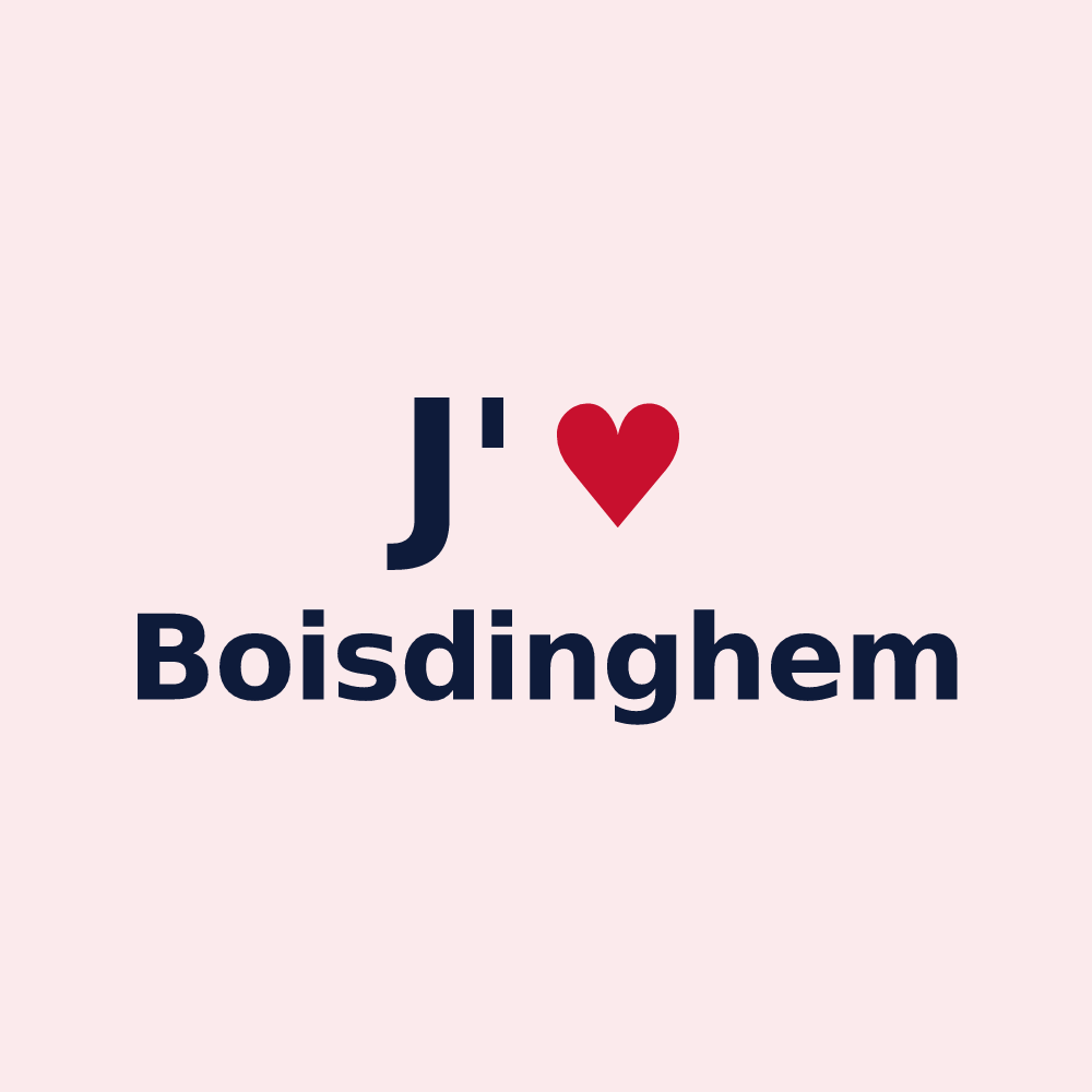 Magnet personnalisé Boisdinghem — design J'aime Boisdinghem