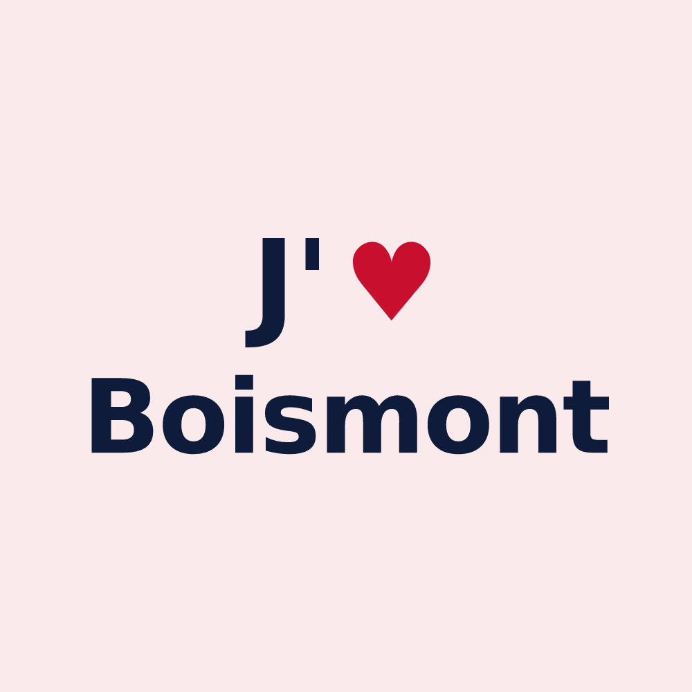 Magnet personnalisé Boismont — design J'aime Boismont