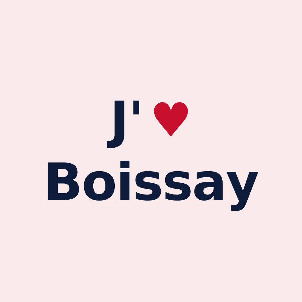 Magnet personnalisé Boissay — design J'aime Boissay