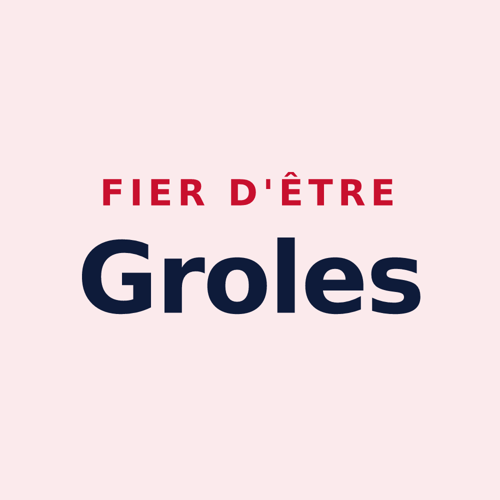 Magnet « Fier d'être Groles » — design pour Boisset-Saint-Priest