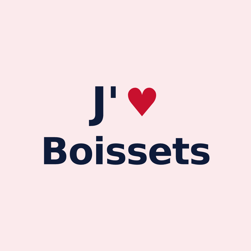 Magnet personnalisé Boissets — design J'aime Boissets